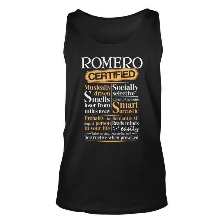 Romero Name Gift Certified Romero Unisex Tank Top
