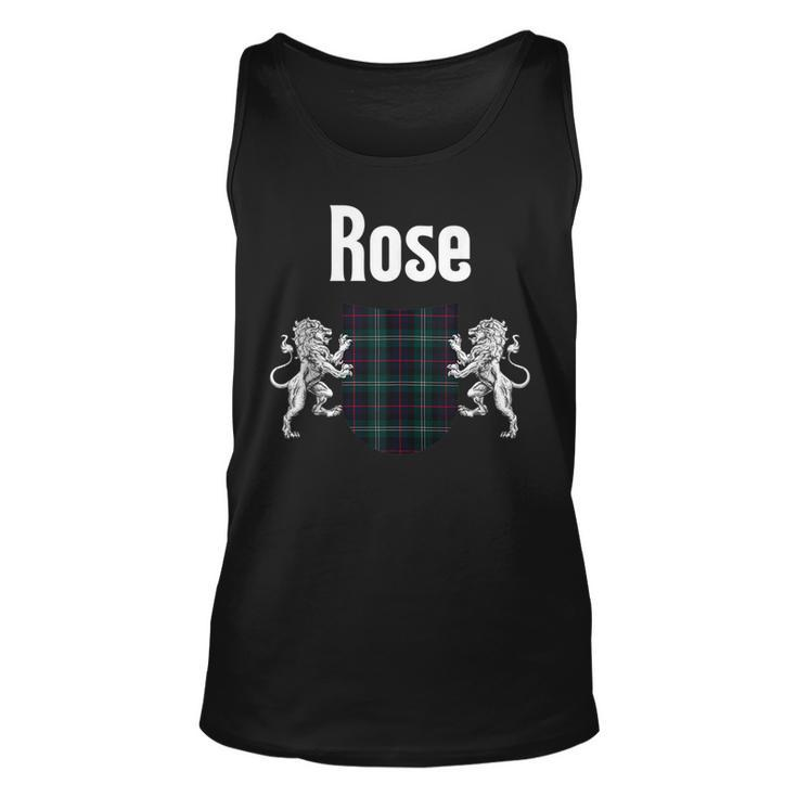 Rose Clan Scottish Name Coat Of Arms Tartan Unisex Tank Top