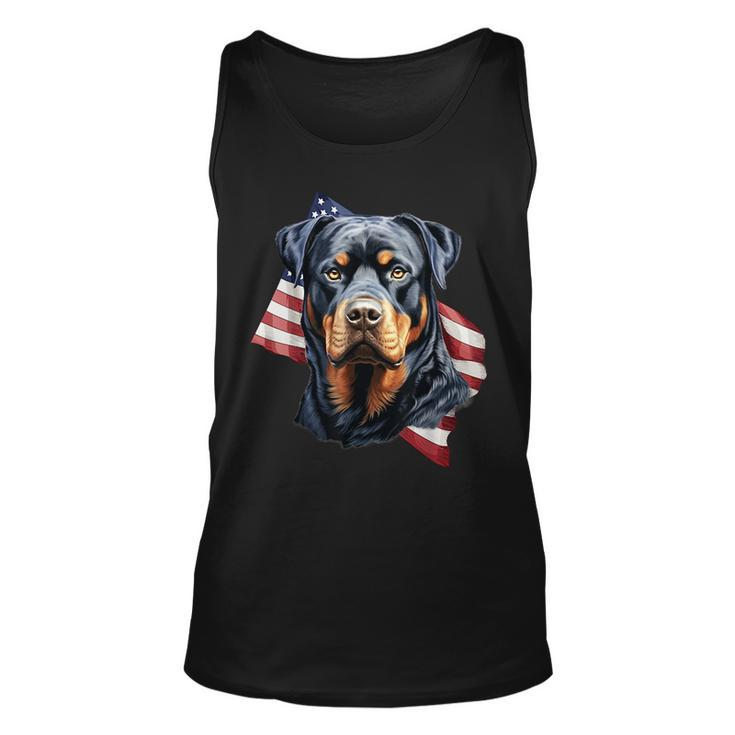 Rottweiler Patriotic 4Th Of July Dog Lover American Usa  Unisex Tank Top