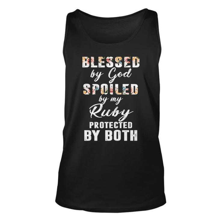 Ruby Name Gift Blessed By God Spoiled By My Ruby V2 Unisex Tank Top