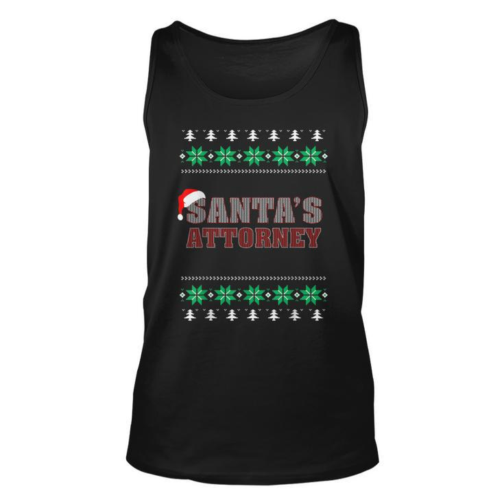 Santa's Attorney Ugly Christmas Sweater Tank Top