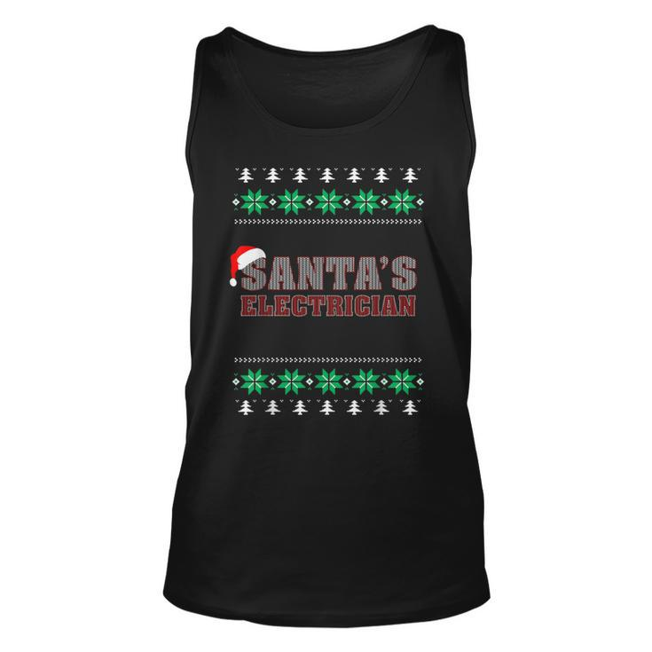 Santa's Electrician Ugly Christmas Sweater Tank Top