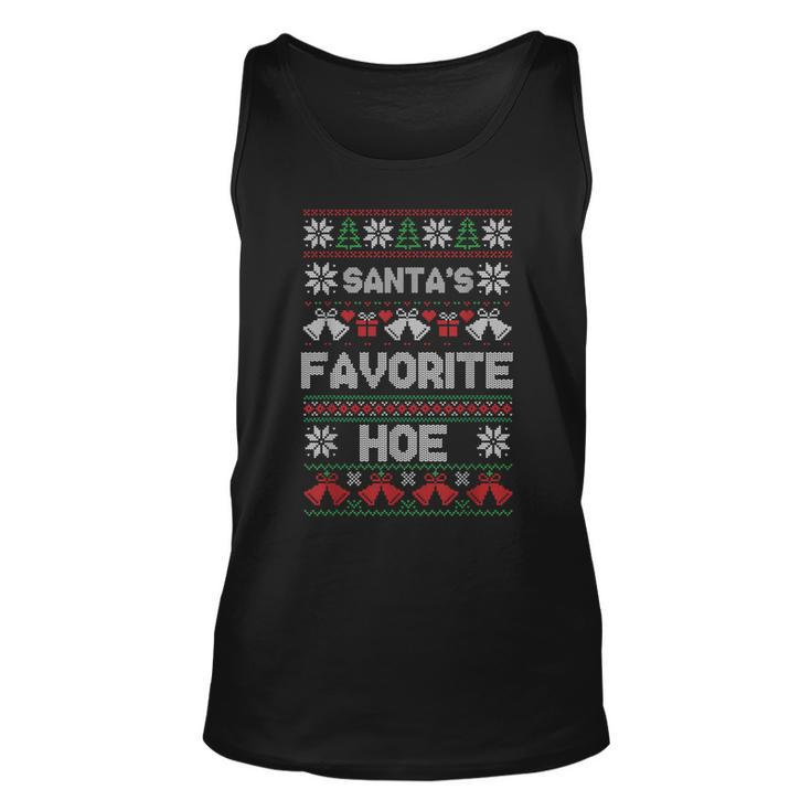 Santa's Favorite Hoe Ugly Christmas Sweater Tank Top