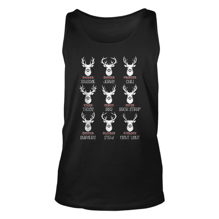 All Of Santas Reindeer For Food As Seen By Hunter Bbq Grill Tank Top