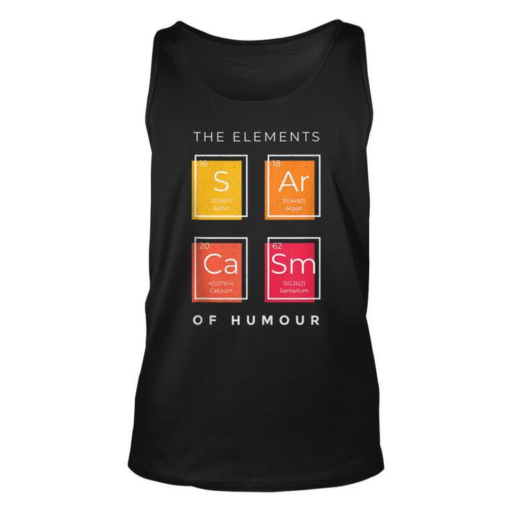 Sarcasm The Elements Of Humor Periodic Table Chemistry Tank Top