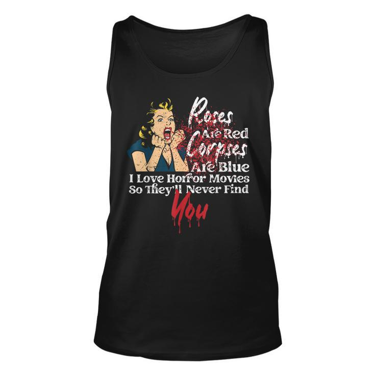 Scary Horror Movie Blood Poetry Poem I Love Horror Movies Scary Tank Top