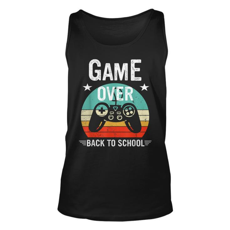 Back To School Game Over First Day Of School Gamer Tank Top