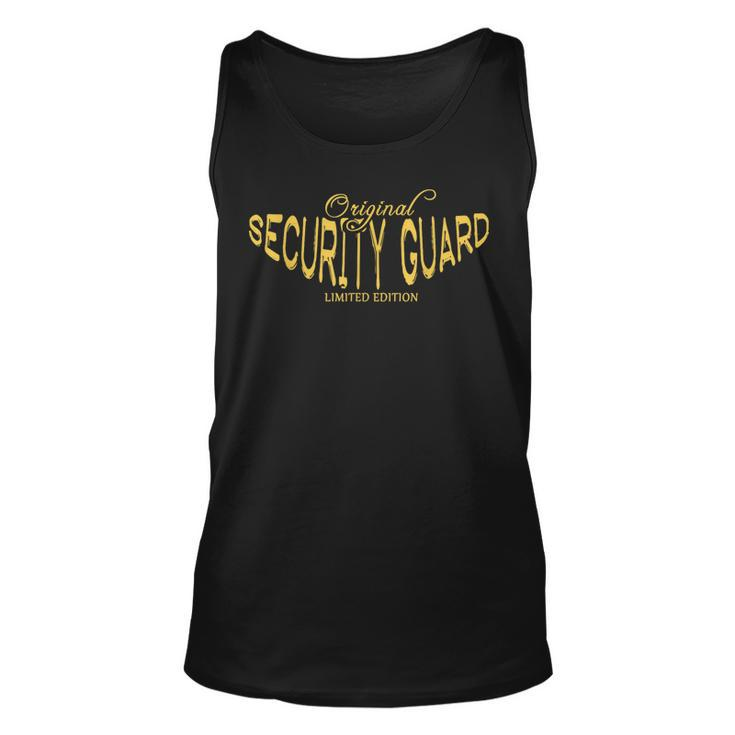 Security Guard Funny Job Title Worker Funny Security Guard  Unisex Tank Top
