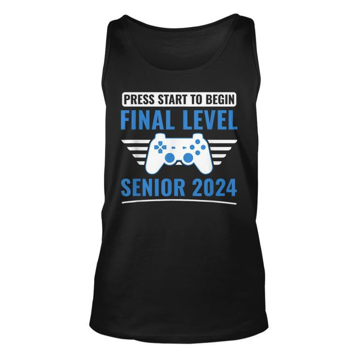 Senior 2024 Gamer Video Games Final Level Games Tank Top