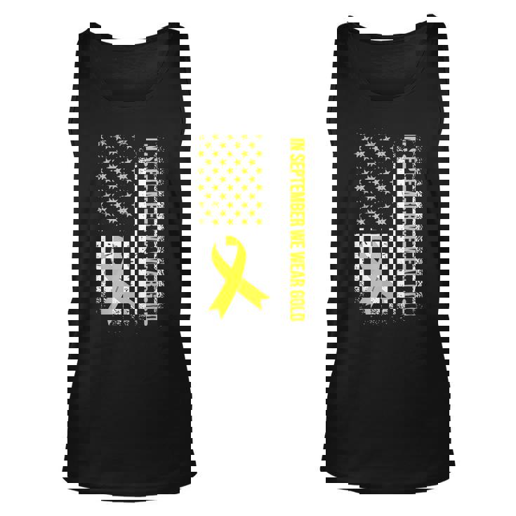 In September We Wear Gold Childhood Cancer Awareness Tank Top
