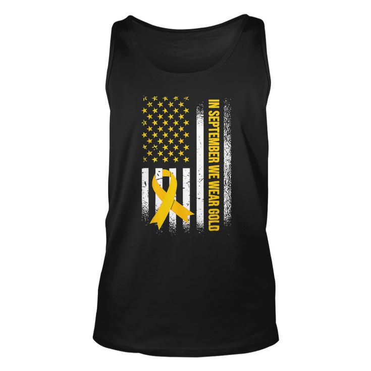 In September We Wear Gold Childhood Cancer Awareness Tank Top