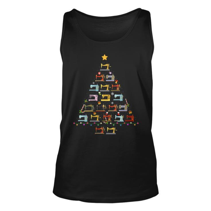 Sewing Machine Christmas Tree Ugly Christmas Sweater Tank Top