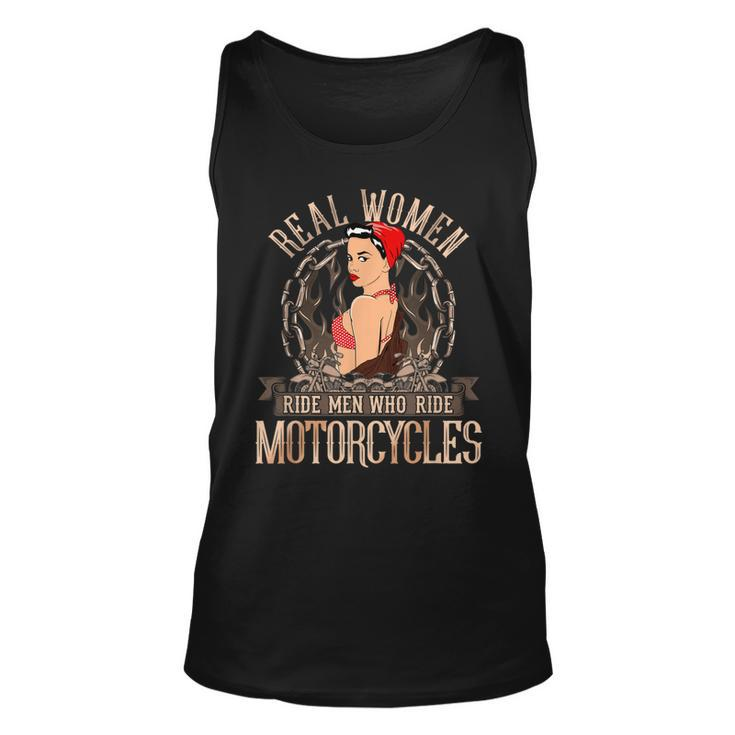 Sexy Real Chick Ride Motorcycles Gift Biker Babe Chick Unisex Tank Top