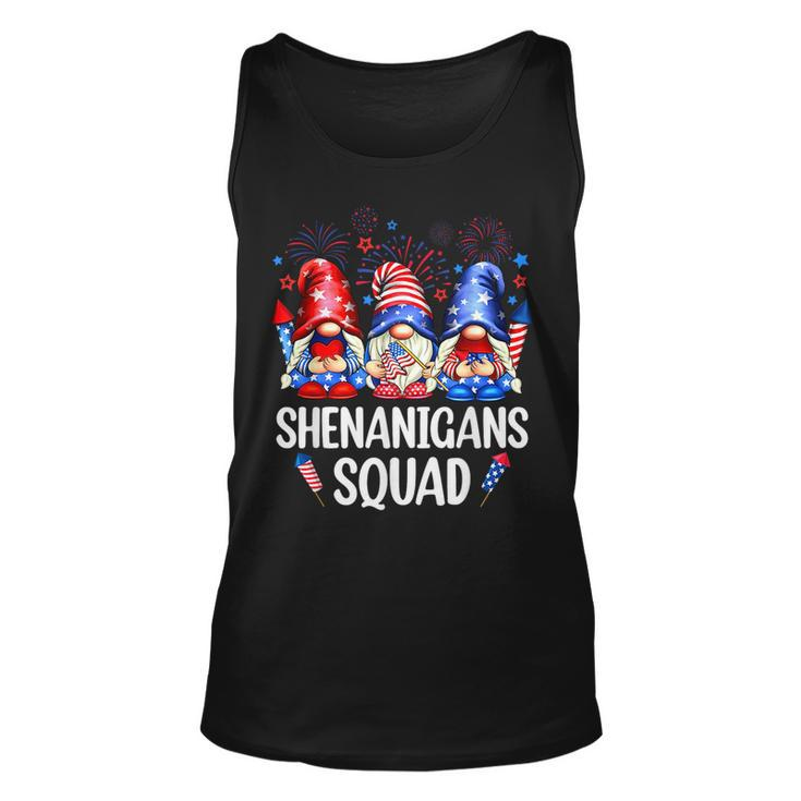 Shenanigans Squad Gnomes Usa Independence Day 4Th Of July  Unisex Tank Top