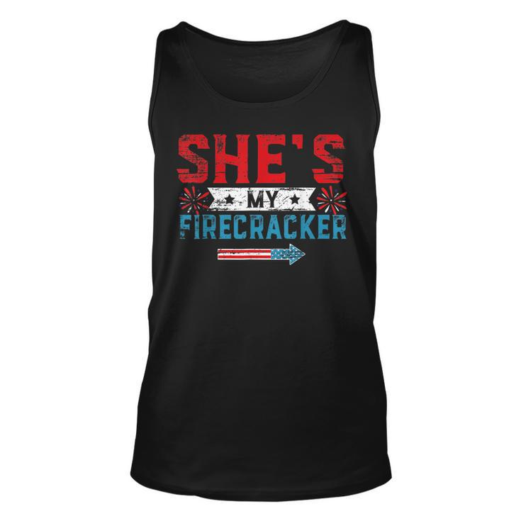 Shes My Firecracker His And Hers 4Th July Matching Couples Unisex Tank Top