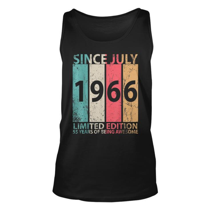 Since July 1966 Ltd Edition Happy 55 Years Of Being Awesome Unisex Tank Top