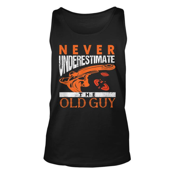 Skeet Shooting Never Underestimate The Old Guy Trap Shooters Tank Top