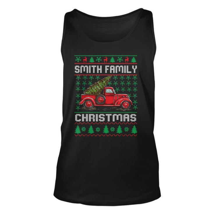 Smith Family Ugly Christmas Sweater Red Truck Xmas Tank Top