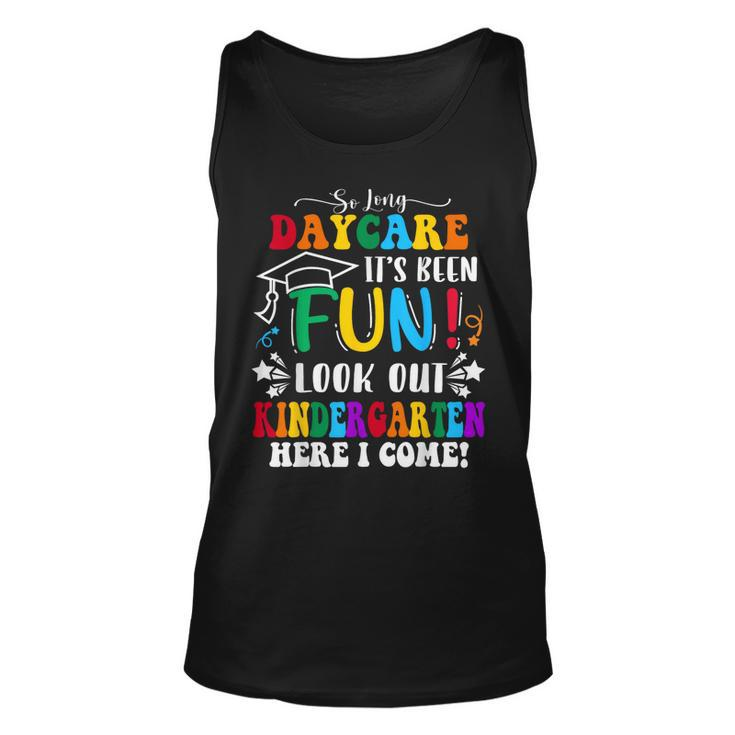 So Long Daycare Groovy Look Out Kindergarten Here I Come  Unisex Tank Top