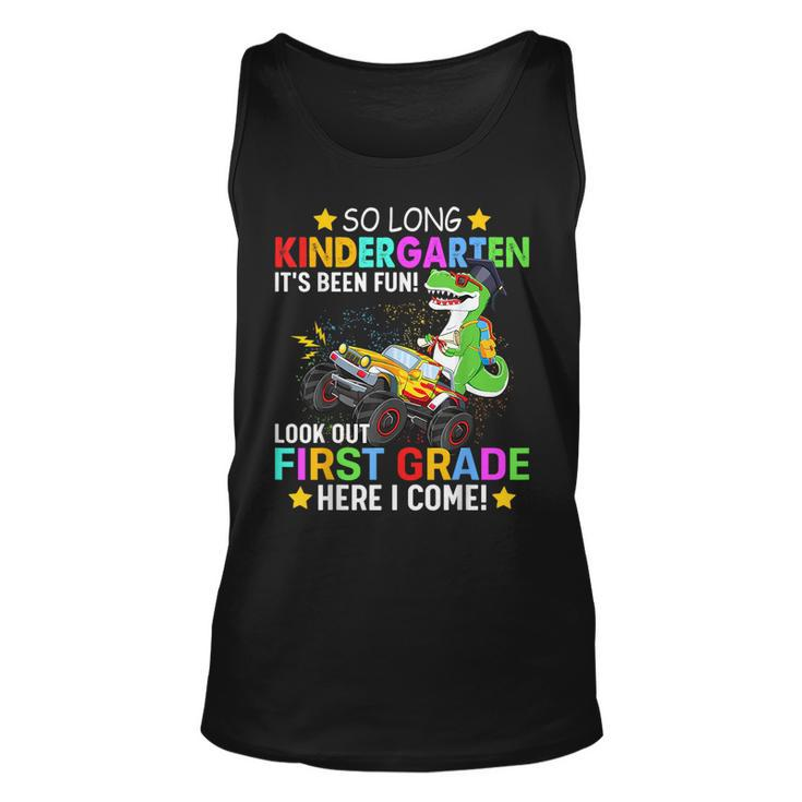 So Long Kindergarten First Grade Here I Come Back To School Unisex Tank Top