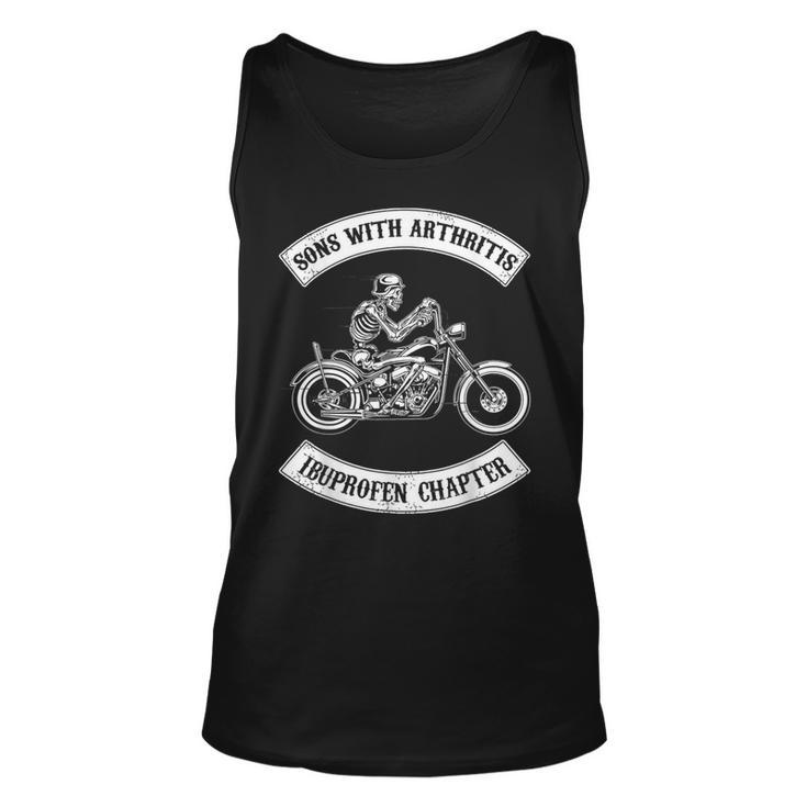Sons With Arthritisibuprefen Chapter Funny Biker Skull  Unisex Tank Top