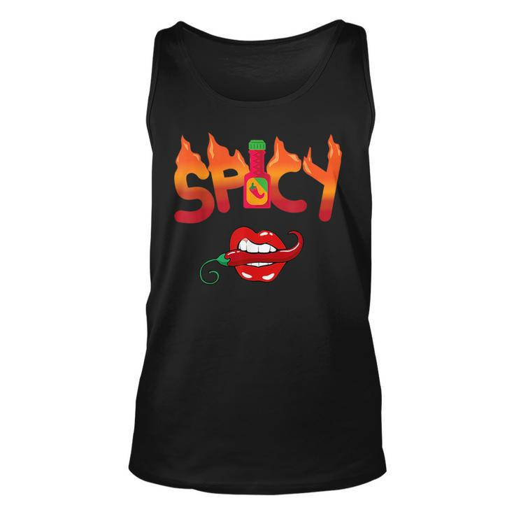 Spicy Cute Funny Hot Sauce Unisex Tank Top