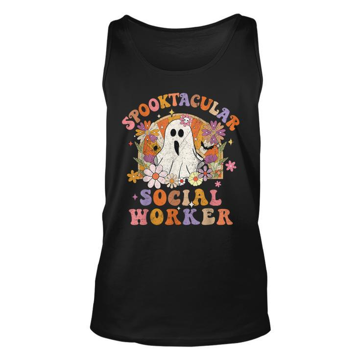Spooktacular Social Worker Happy Halloween Spooky Matching Tank Top