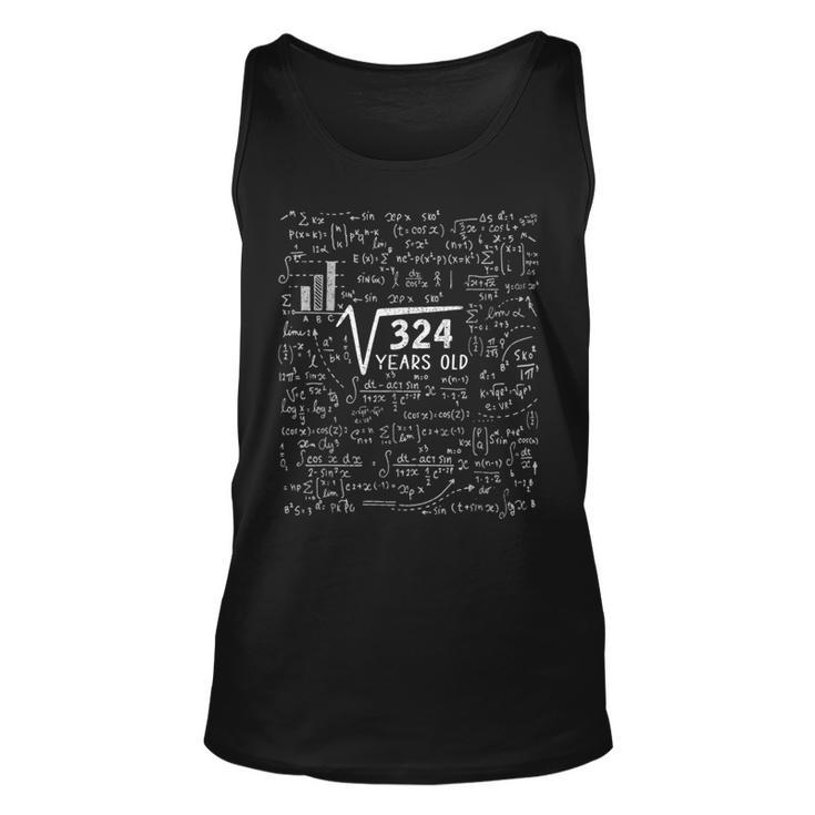 Square Root Of 324 18Th Birthday 18 Year Old Math Nerd Geeky Math Tank Top