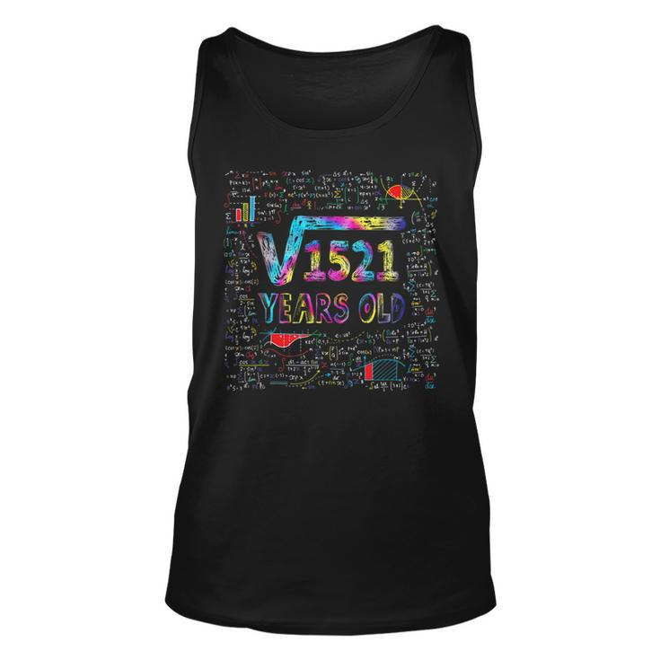 Square Root Of 1521 39Th Birthday 39 Years Old Bday Tie Dye Unisex Tank Top