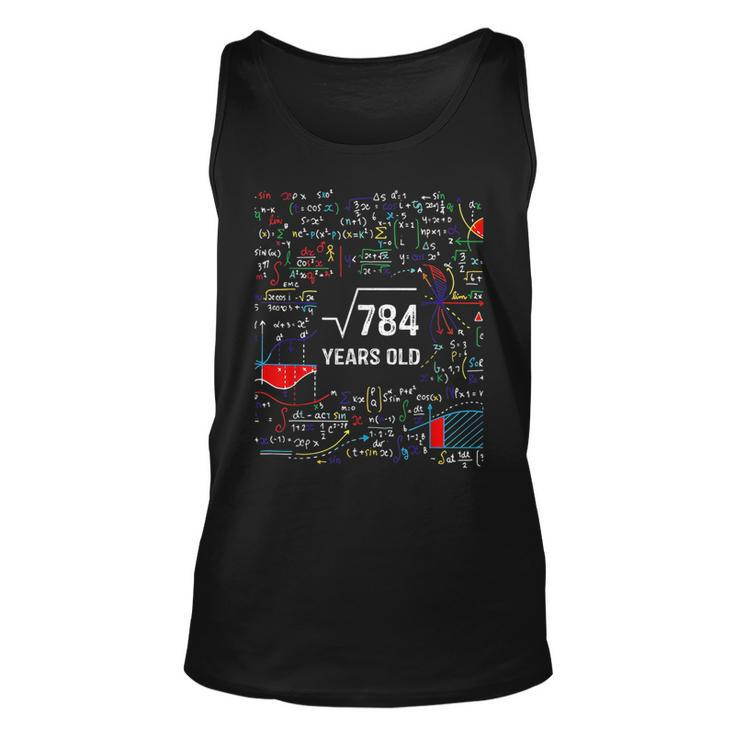 Square Root Of 784 28Th Birthday  28 Years Old Kid Gift Unisex Tank Top