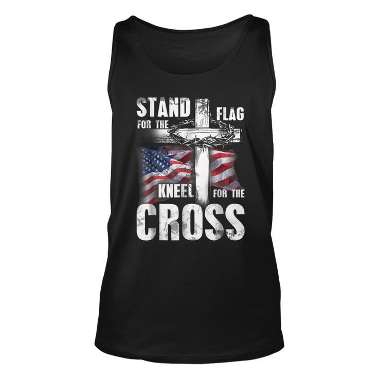 Stand For The Flag Kneel For The Cross Patriotic  Unisex Tank Top