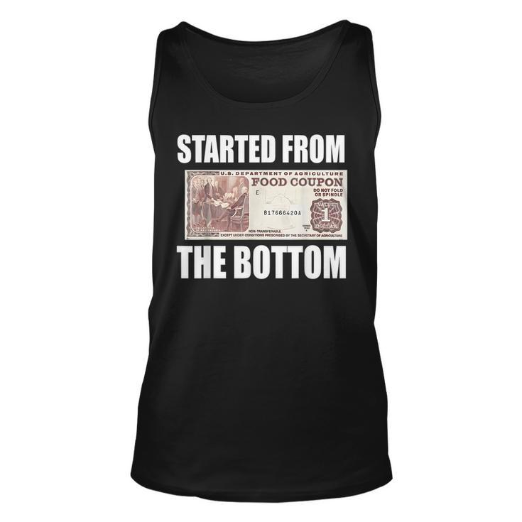 Started From Bottom Food Stamp Coupon Meme Tank Top