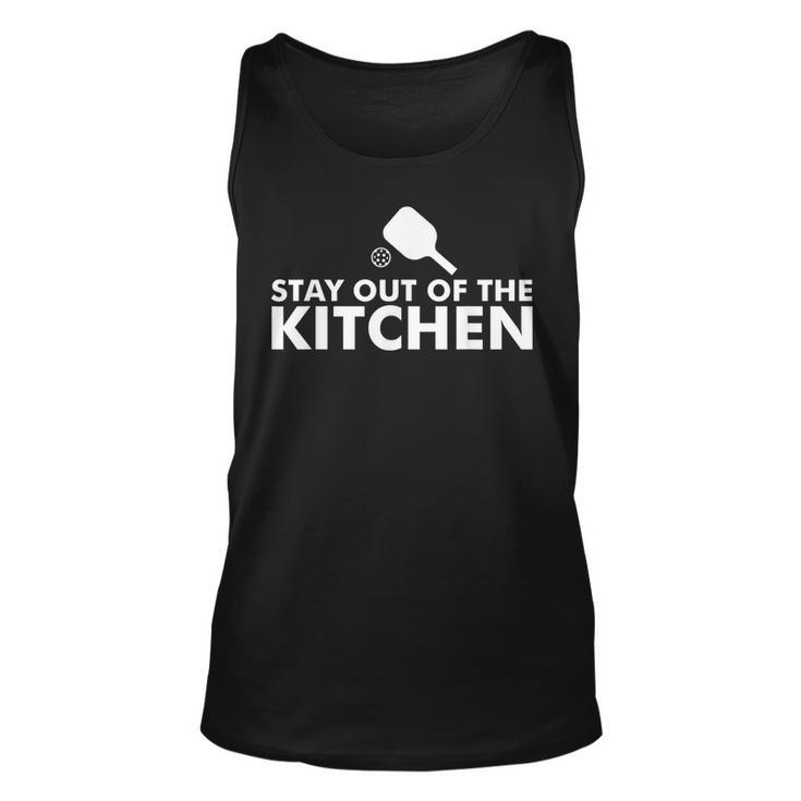Stay Out Of The Kitchen Funny Pickleball Paddle  Unisex Tank Top