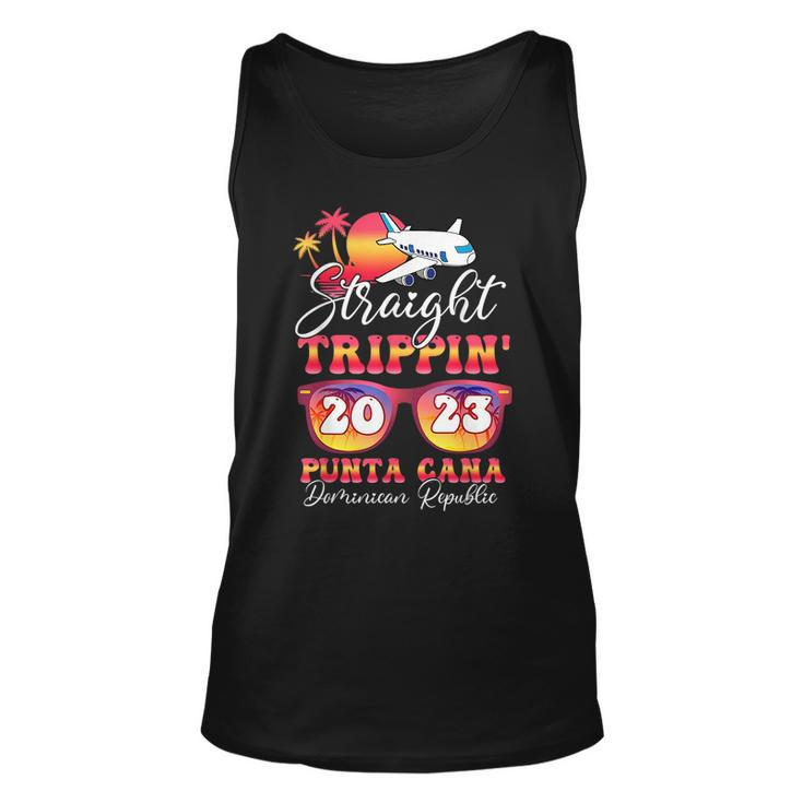 Straight Trippin 2023 Family Vacation Punta Cana Matching  Unisex Tank Top