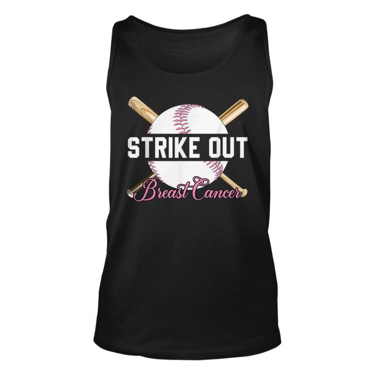Strike Out Breast Cancer Awareness Month Baseball Fight Pink Tank Top