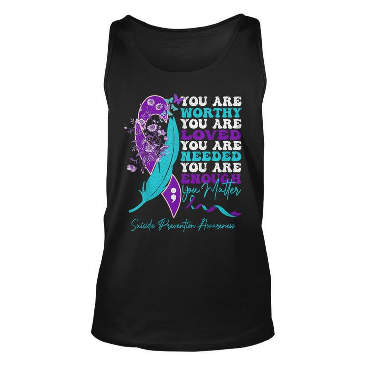 Suicide Prevention Awareness Positive Motivational Quote Tank Top