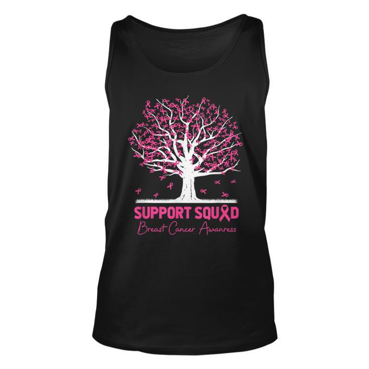 Support Squad Breast Cancer Awareness Fall Tree Pink Ribbon Breast Cancer Awareness Tank Top