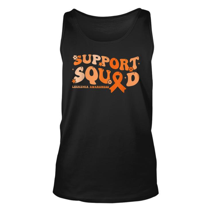 Support Squad Orange Ribbon Leukemia Blood Cancer Awareness Unisex Tank Top