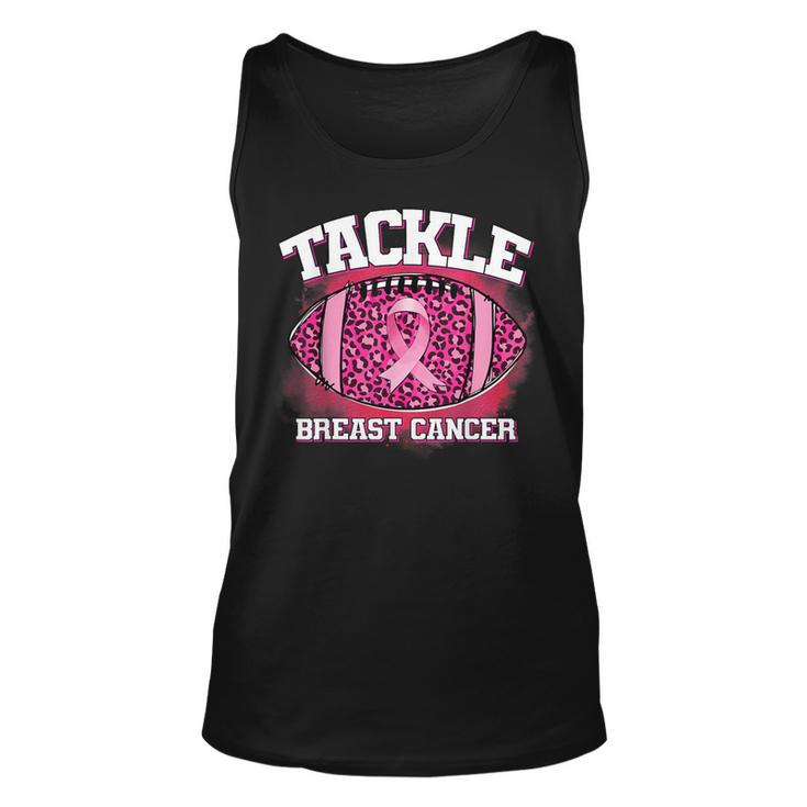 Tackle Breast Cancer Awareness Pink Football Ribbon Tank Top