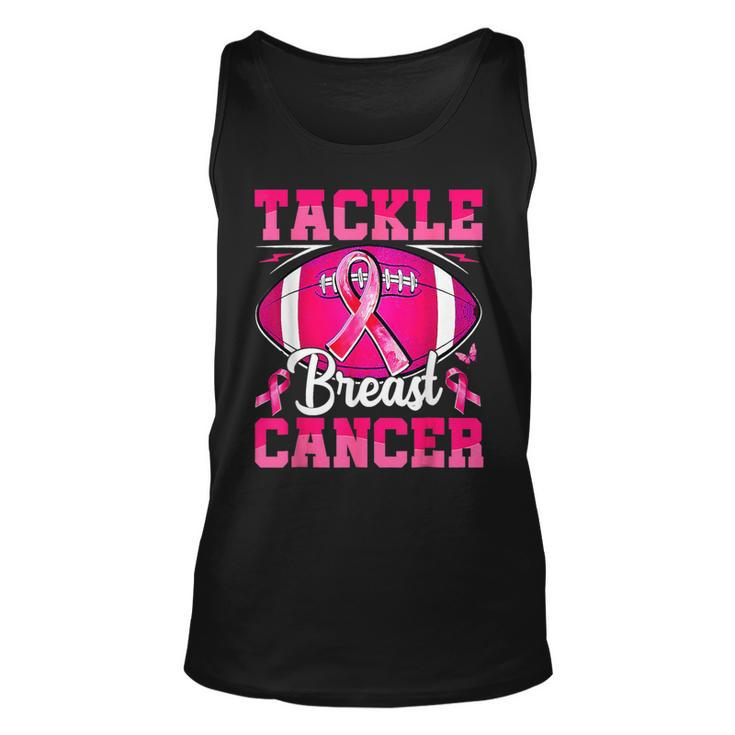 Tackle Breast Cancer Warrior Ribbon Football Support Tank Top