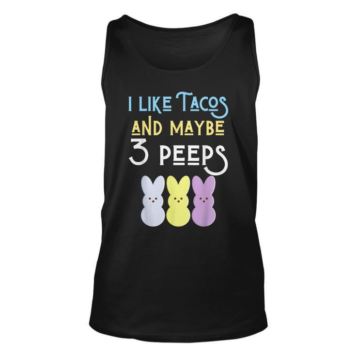 I Like Tacos And Maybe 3 People Easter Peeps Taco Food Tank Top