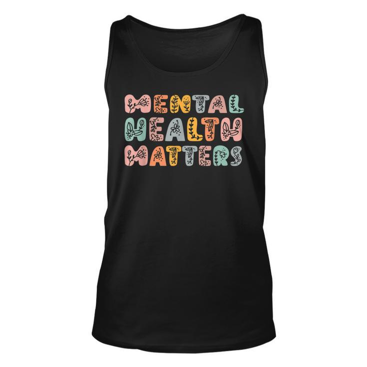 Mental Health Matters Groovy Psychologist Squad Therapy Tank Top