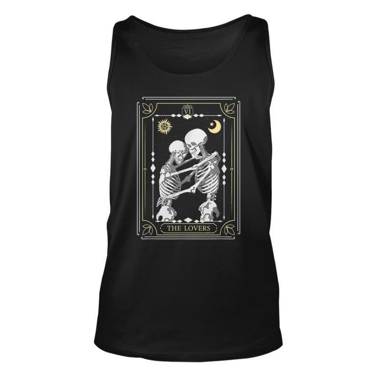 Tarot Cards The Lovers Witchy Vintage Halloween Themed Tarot Tank Top