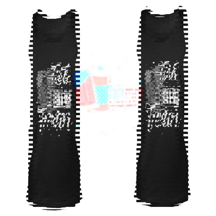 Tasted Like Freedom 4Th Of July Patriotic Ice Cream Usa Flag Patriotic Tank Top