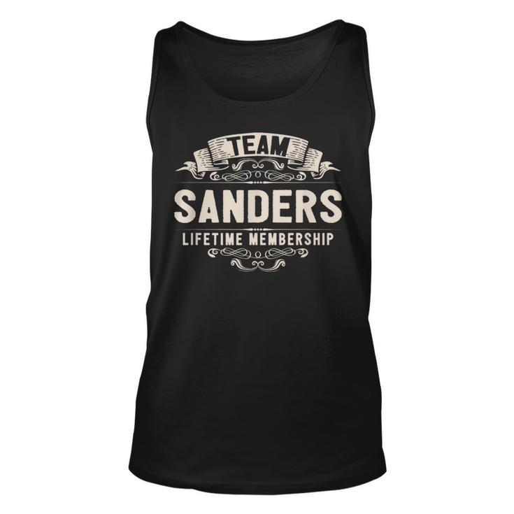 Team Sanders Lifetime Membership Retro Last Name Vintage Tank Top