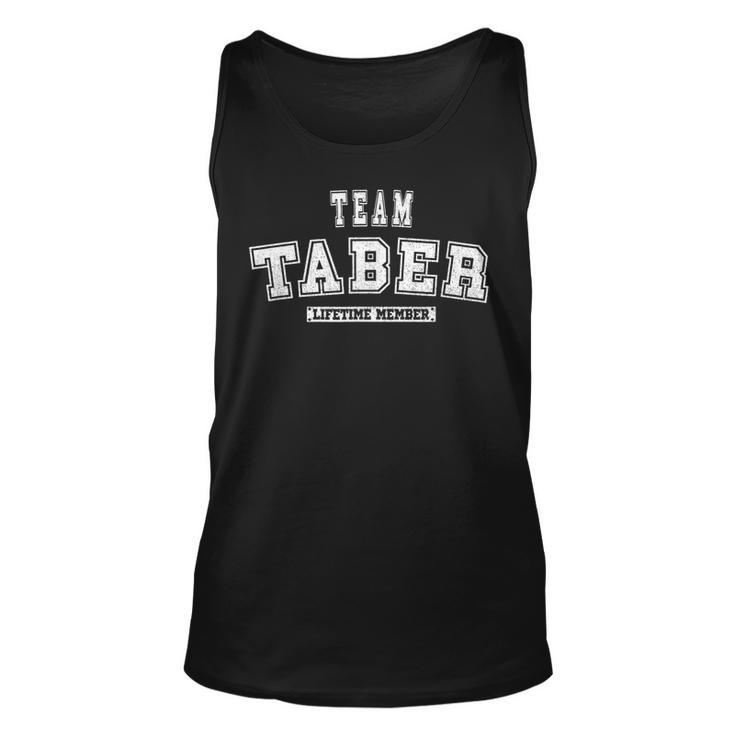 Team Taber Lifetime Member Family Last Name Unisex Tank Top