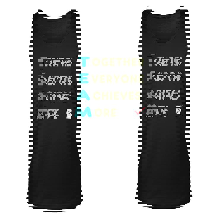 Team - Together Everyone Achieves More Unisex Tank Top