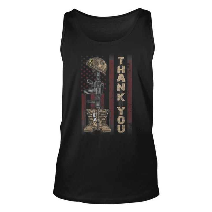 Thank You Army Soldiers Military Navy July 4Th Veterans Tank Top