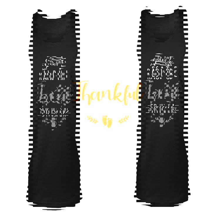 Thanksgiving Baby Announcement Gender Reveal Party Unisex Tank Top