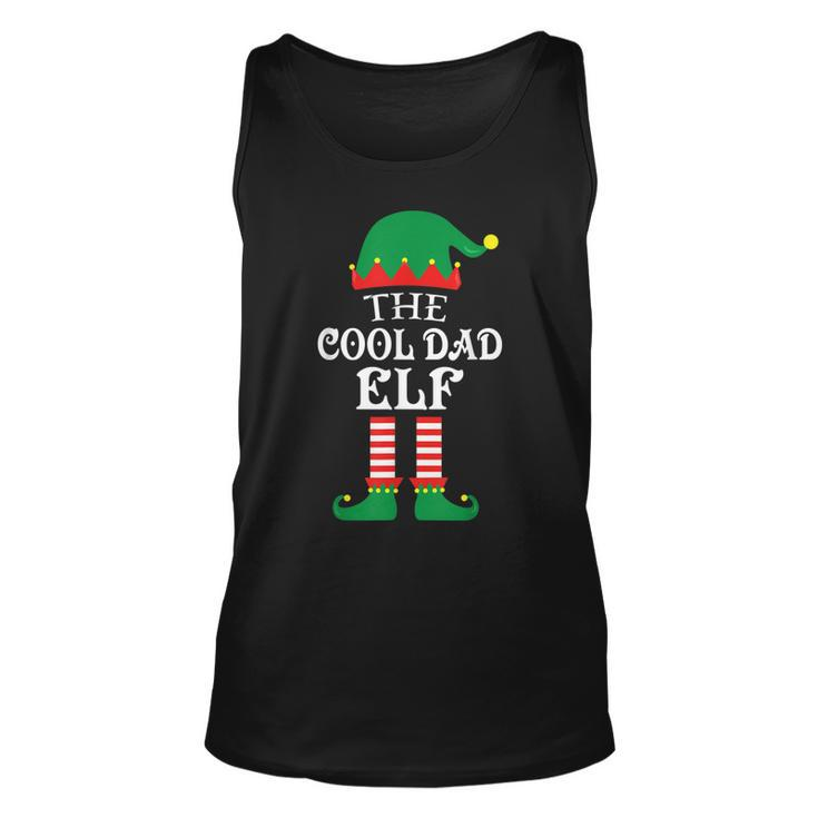 The Cool Dad Elf Matching Family Group Christmas Pajama  Unisex Tank Top